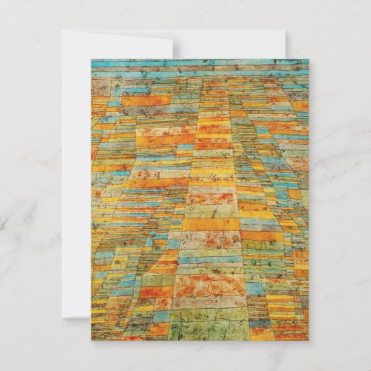 パウル・クレーのハイウェーおよびわき道の招待状 招待状 (正面)