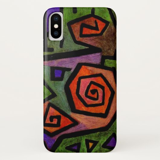 パウル・クレーの抽象美術による英雄的なバラ Case-Mate iPhoneケース (裏面)