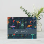 パウル・クレー抽象画「フィッシュ・マジック」 グラフィックアート 招待状 (スタンド正面)