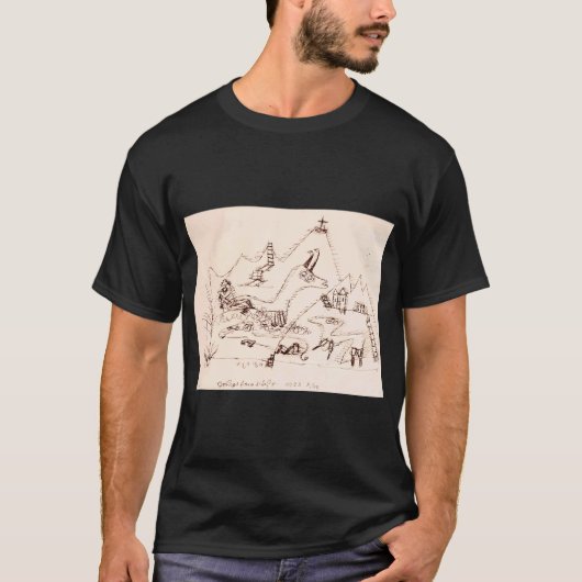 パウル・クレー 神話の島 ( 抽象的なパターン Tシャツ (正面)