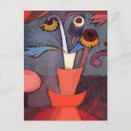 パウル・クレー、秋の花、 ポストカード (正面)