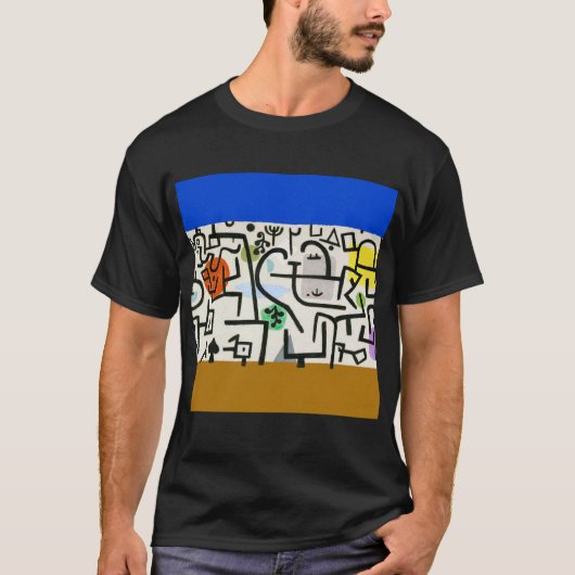パウル・クレー 豊かな港 抽象表現主義 Tシャツ (正面)