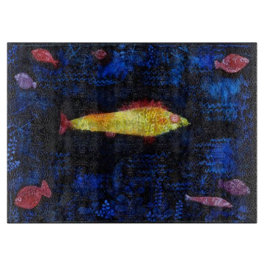 パウル・クレー「金魚」 カッティングボード (正面)