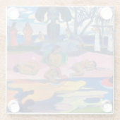 パウル・ゴーギャン – 神の日/マハナのアトゥア ガラスコースター (裏面)