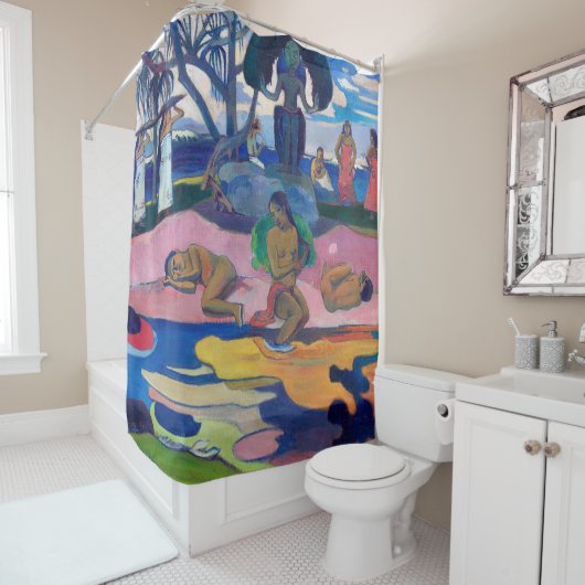 パウル・ゴーギャン – 神の日/マハナのアトゥア シャワーカーテン (インサイチュ)