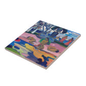 パウル・ゴーギャン – 神の日/マハナのアトゥア タイル (側面)