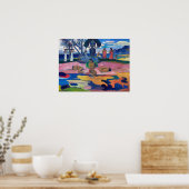 パウル・ゴーギャン – 神の日/マハナのアトゥア ポスター (キッチン)