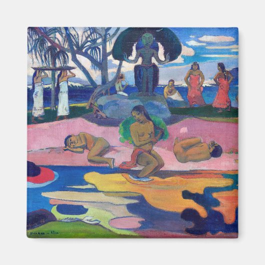 パウル・ゴーギャン – 神の日/マハナのアトゥア マグネット (正面)