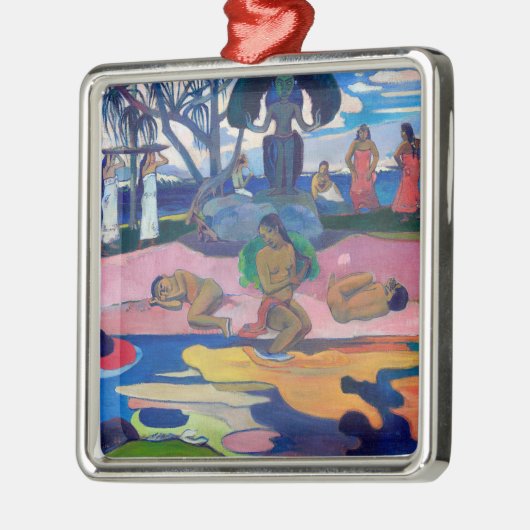 パウル・ゴーギャン – 神の日/マハナのアトゥア メタルオーナメント (左)