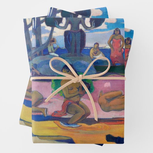 パウル・ゴーギャン – 神の日/マハナのアトゥア ラッピングペーパーシート (インサイチュ)