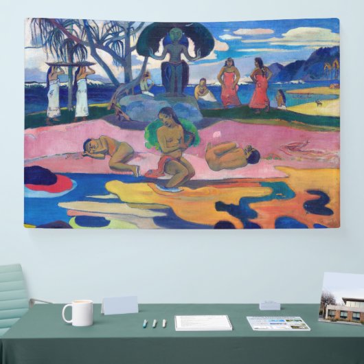 パウル・ゴーギャン – 神の日/マハナのアトゥア 横断幕 (トレードショー)