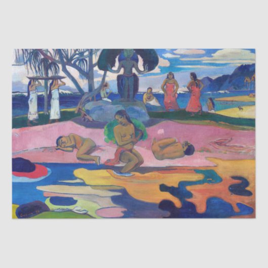 パウル・ゴーギャン – 神の日/マハナのアトゥア 薄葉紙 (正面)