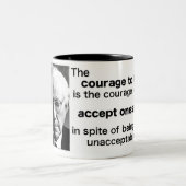 パウル・ティリッヒがある勇気 ツートーンマグカップ (中央)