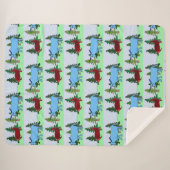 パウル・バニーアンとベビーザ・ブルー・オックス毛布 シェルパブランケット (正面(横))