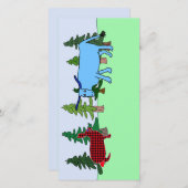 パウル・バニーアンとベビーザ・ブルー・オックス・カード サンキューカード (正面/裏面)