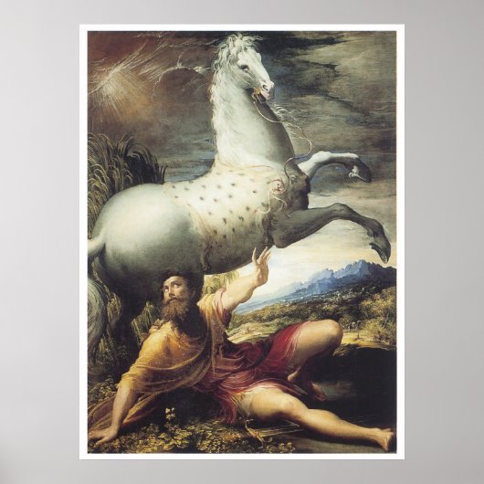 パウロの回心， c.1530パルミジャーニーノ ポスター (正面)