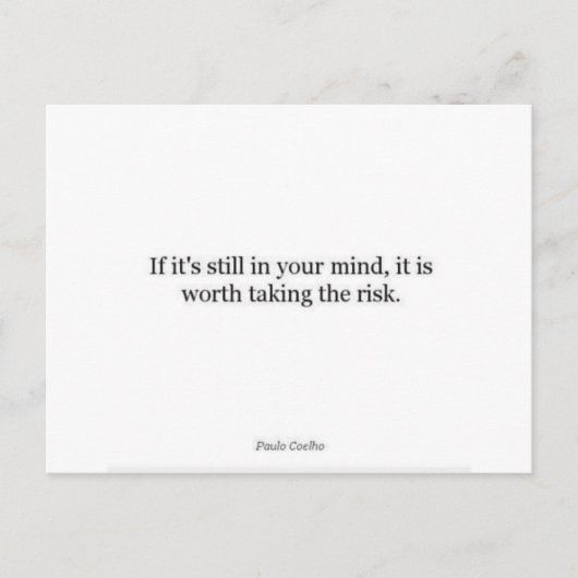 パウロコーリョ引用文 ポストカード (正面)