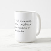 パウロ・コエーリョの引用文のマグ コーヒーマグカップ (正面右)