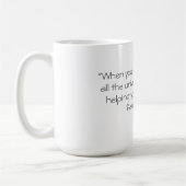 パウロ・コエーリョの引用文のマグ コーヒーマグカップ (左)