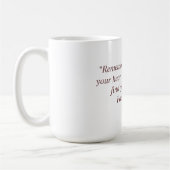 パウロ・コエーリョの引用文のマグ コーヒーマグカップ (左)