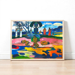 パウロ・ゴーギャンの神の日（マハナの花） ポスター