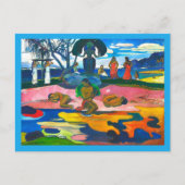 パウロ・ゴーギャンの神の日（マハナの花） ポストカード (正面)