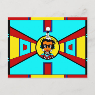 パウワガール – ベアドワークデザイン ポストカード