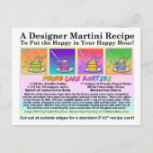 パウンドケーキマルティーニレシピカードポストカード ポストカード (正面)