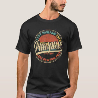 パウ最高のパウエバーヴィンテージレトロギフトおもしろいパパパパップ Tシャツ