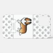 パウ・犬の骨・名前入りサブルー・シェルティ Case-Mate iPhoneケース (裏面 (横))