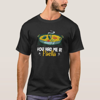 パエリアで恋に落ちた Paella スペイン料理 Tシャツ