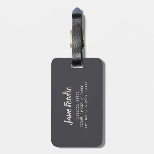 パエリアはシェフのグリルギフトで調理される ラゲッジタグ (裏面縦)