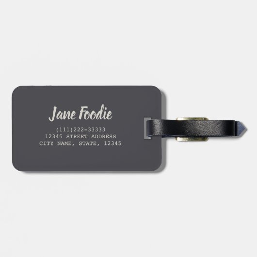 パエリアはシェフのグリルギフトで調理される ラゲッジタグ (裏面横)