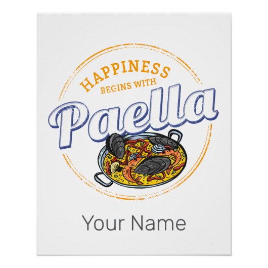 パエリア スナック ビンテージ スペイン パエリア鍋 お土産 ポスター (正面)