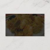 パエリヤのエビのハマグリのソーセージの米 名刺 (裏面)