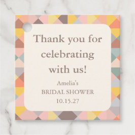 パエレガントステルカスタムブライダルシャワーサンキュー フェイバータグ