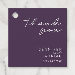 パエレガントステルミニマルパープルサンキュー結婚のFa フェイバータグ