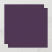 パエレガントステルミニマルパープル結婚ズ 招待状 (正面/裏面)