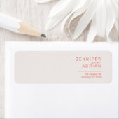 パエレガントステルミニマルホワイトとレッドモダンリター ラベル (インサイチュ)