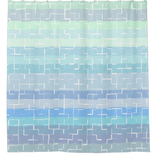 パエレガントステル数々のカラー抽象芸術パターン シャワーカーテン (正面)