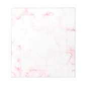 パエレガントスモダンテルピンクと白フェイク大理石 ノートパッド (正面)