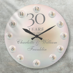 パエレガントール30結婚周年記念 ラージ壁時計