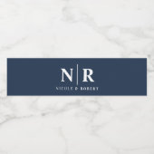 パエレガントー結婚ルのモノグラムパーソナライズされた ペットボトルラベル (シングルラベル)