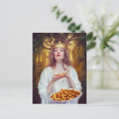 パオチンの多いプレートを持つ女神 ポストカード (スタンド正面)