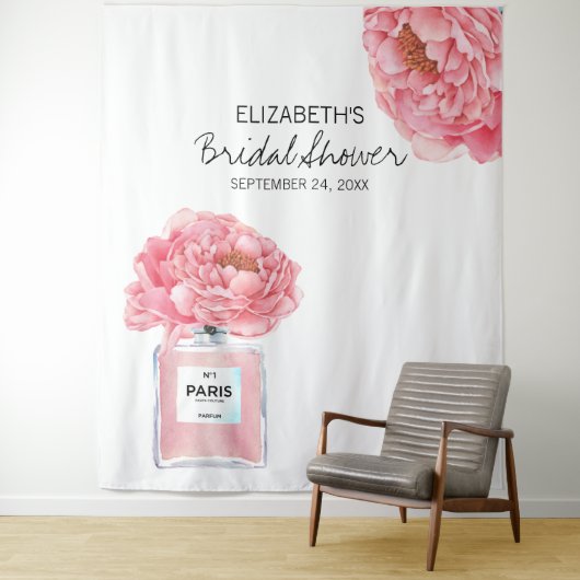 パオニー香水 花のウェディングシャワー フォト 背景 タペストリー (インサイチュ)