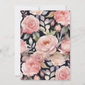 パオニー ブルーム ナイト ガーデン ボヘミア アーチ ブライズ シャワー 招待状 (裏面)