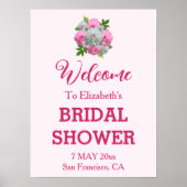 パオニー ブーケ ブライダル シャワー ポスター (正面)