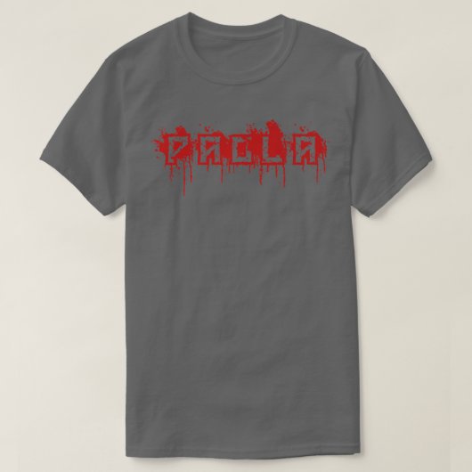 パオラ名ハロウィーンの衣装パーソナライズされた Tシャツ (デザイン正面)