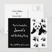 パカスタマイズンダベアーチルドレンパーティの招待状 インビテーションポストカード (正面/裏面)