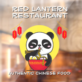 パカスタマイズンダベアーヌードルレ中国のストラン ウィンドウサイン